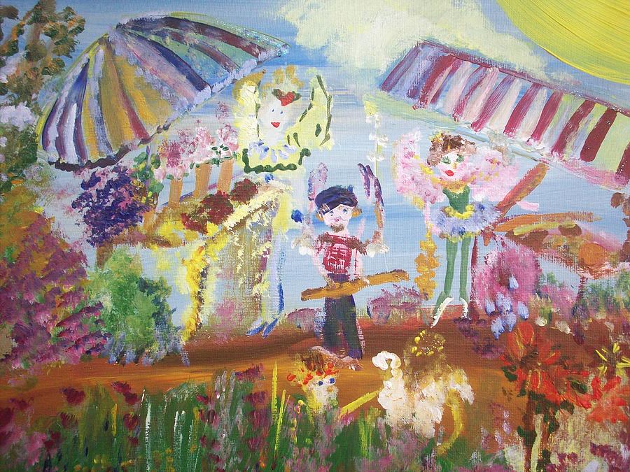 French Market Fairies Painting by Judith Desrosiers