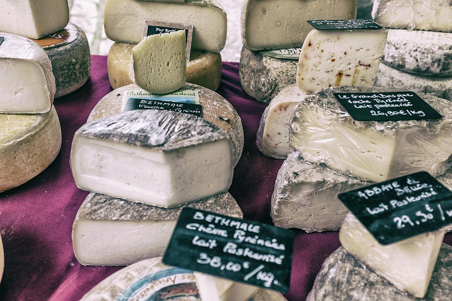 Cheese Photograph - French Market Finds - Cheese by Georgia Clare