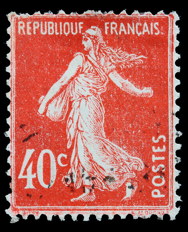 French Postage Stamps Photograph by James Hill