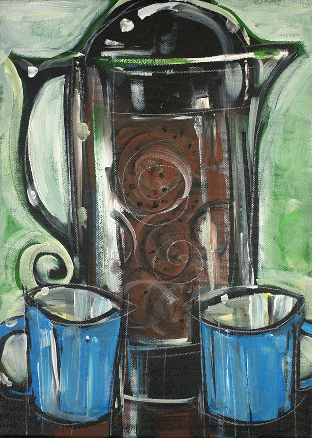 French Press Pot Painting by Tim Nyberg