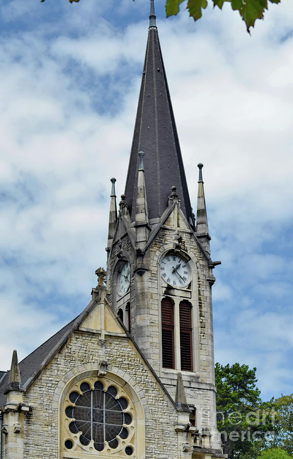French Protestant church in Biel Photograph by Michelle Meenawong