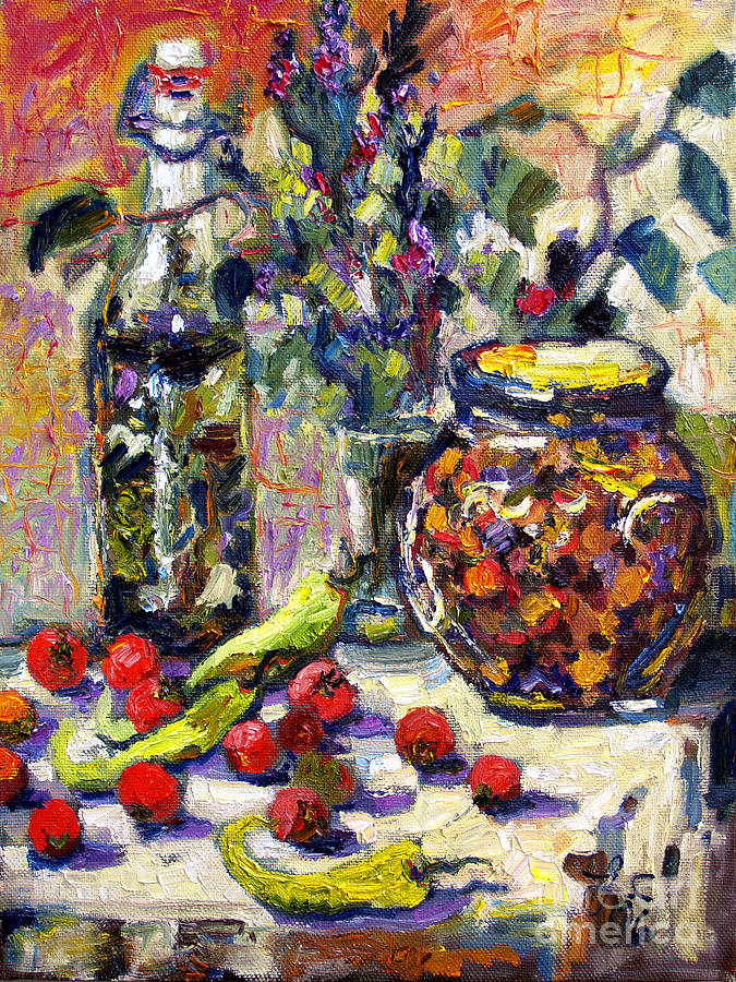 French Provence Cooking Still Life Painting by Ginette Callaway