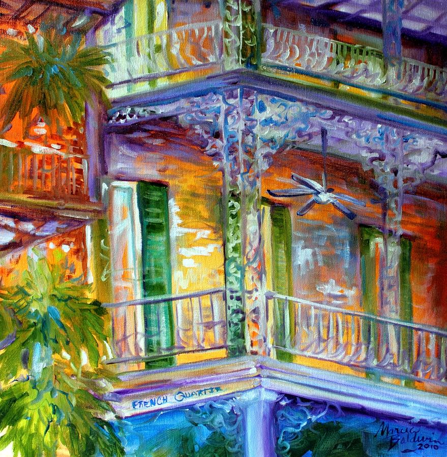 French Quarter Cityscape Painting by Marcia Baldwin
