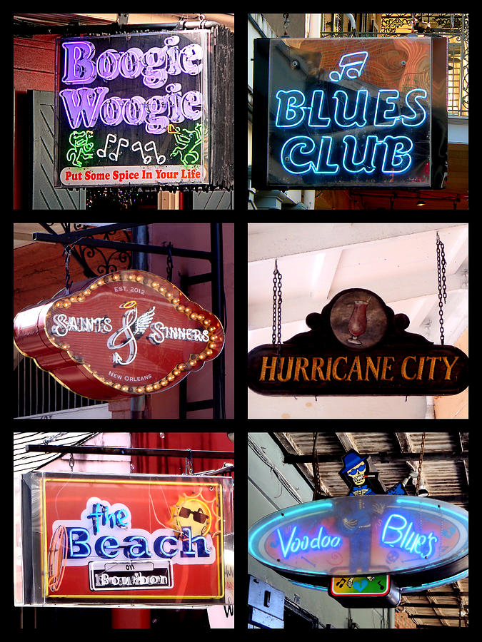 French Quarter Signs Poster Photograph by Kathy K McClellan