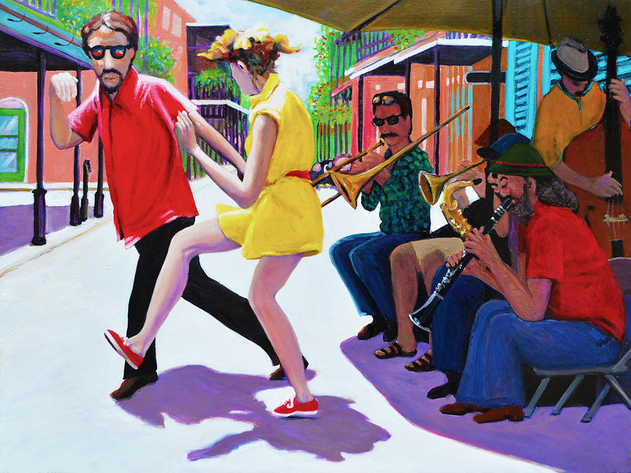 French Quarter Street Swing Painting