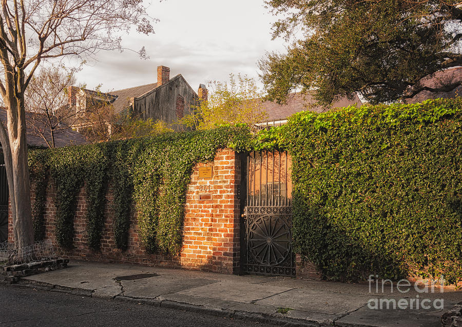 French Quarter Wall and Home- NOLA Photograph by Kathleen K Parker