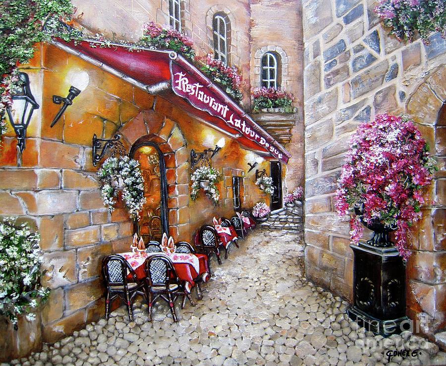 french restaurant dining room painting