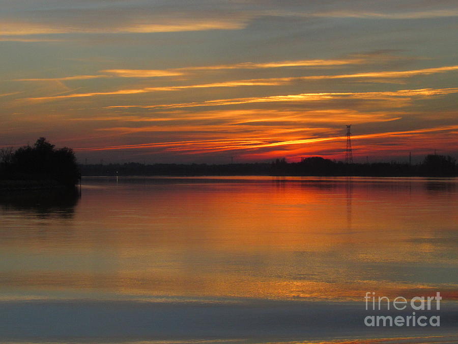 French Riverside Sunset Photograph by Barbara Plattenburg