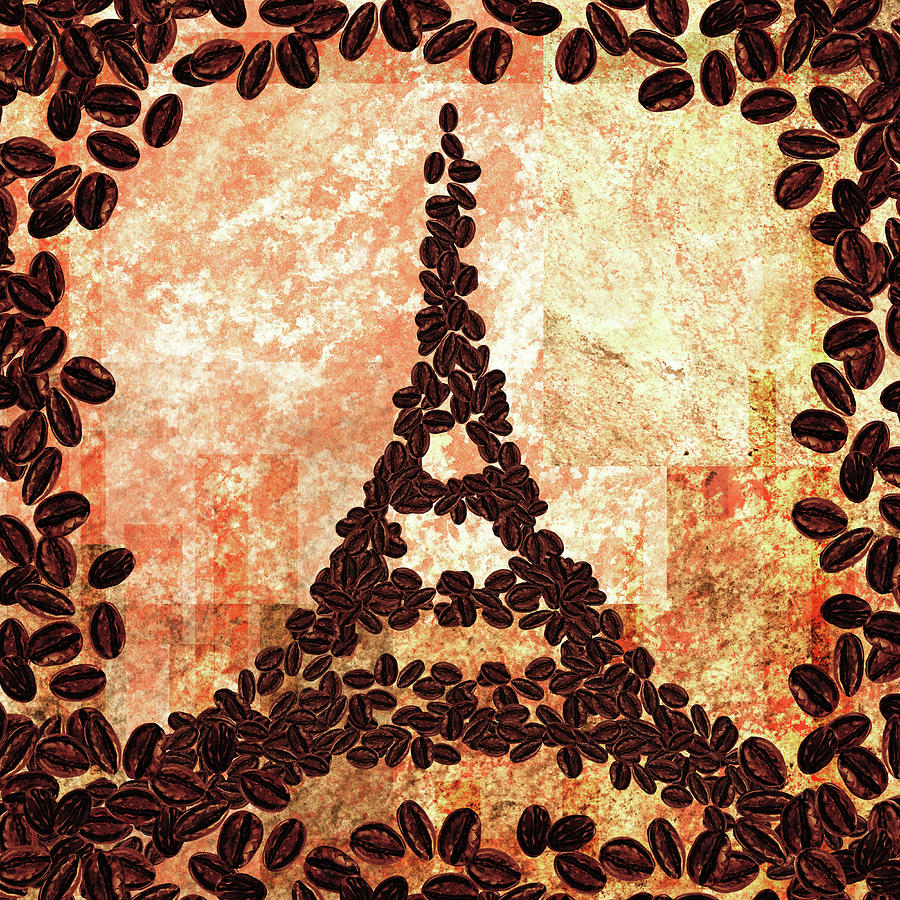 French Roast Eiffel Tower Painting by Irina Sztukowski