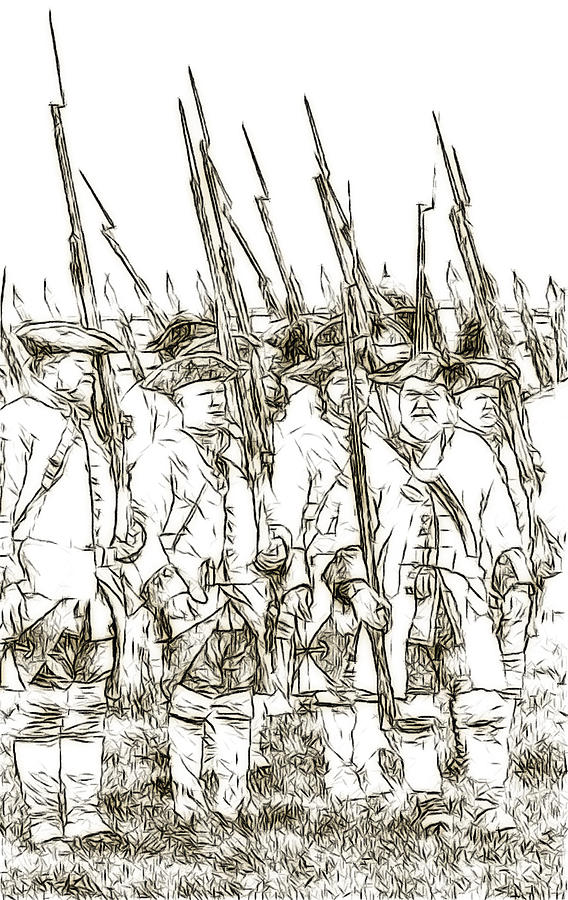 War Digital Art - French Soldiers Sketch by Randy Steele