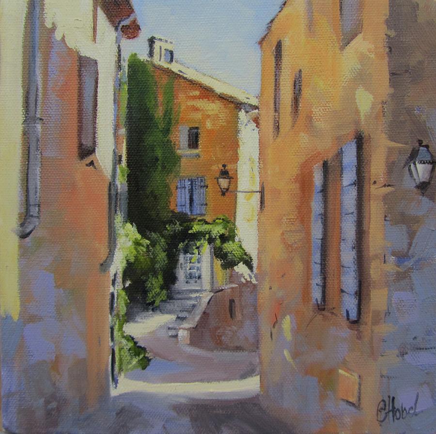 Landscape Painting - French Street by Chris Hobel