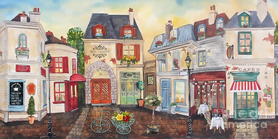 French Street Scene-JP3205 Painting by Jean Plout