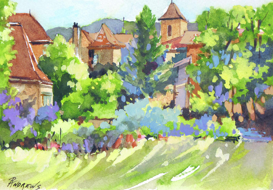 French Village Cluster Painting by Rae Andrews