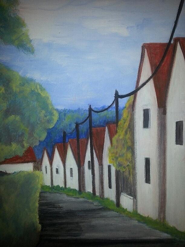 French Village Painting by Cynthia Silverman