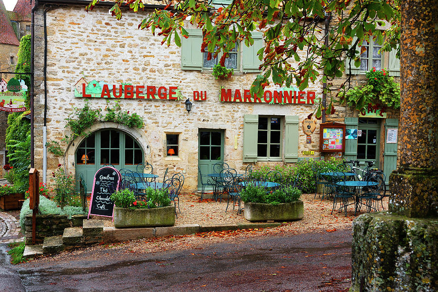 French Village, Restaurant, France Photograph by Bruce Beck - Fine Art