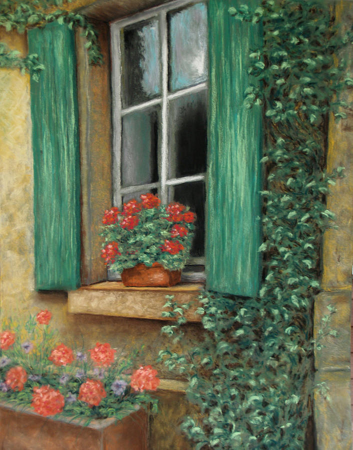 French Window Painting by Susan Jenkins