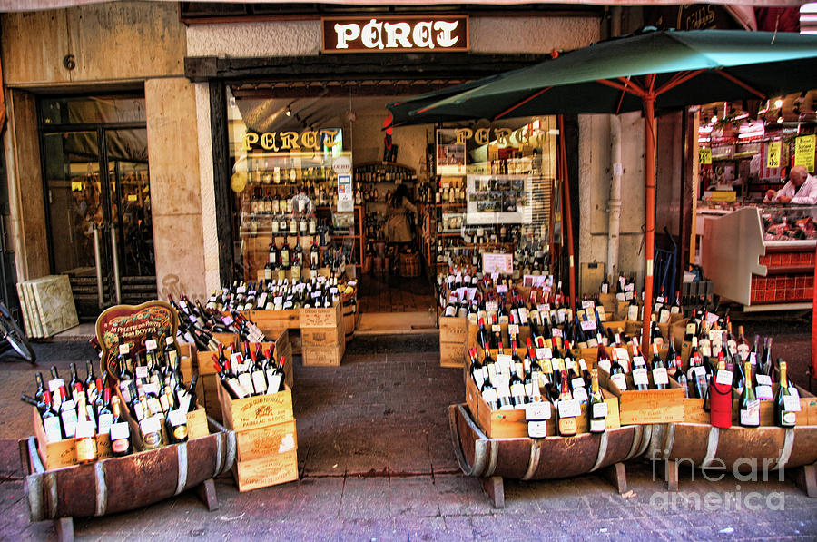 French Wines Open Outside Market Store  Photograph by Chuck Kuhn