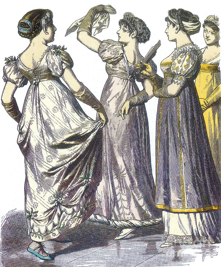 Clothing Photograph - French Womens Fashion, 1808-09 by Science Source