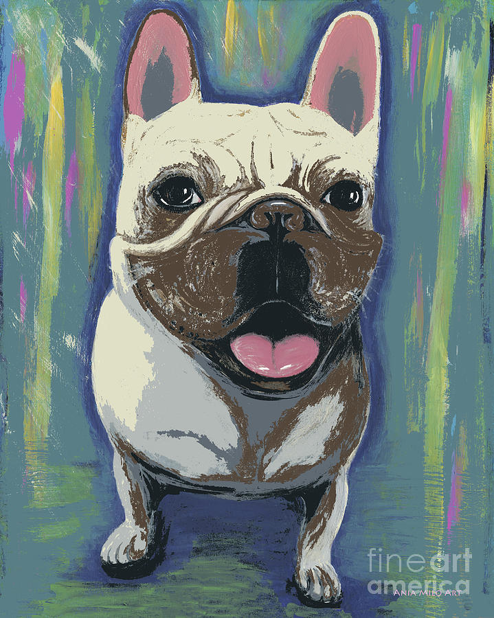 Frenchie Digitized Painting by Ania M Milo