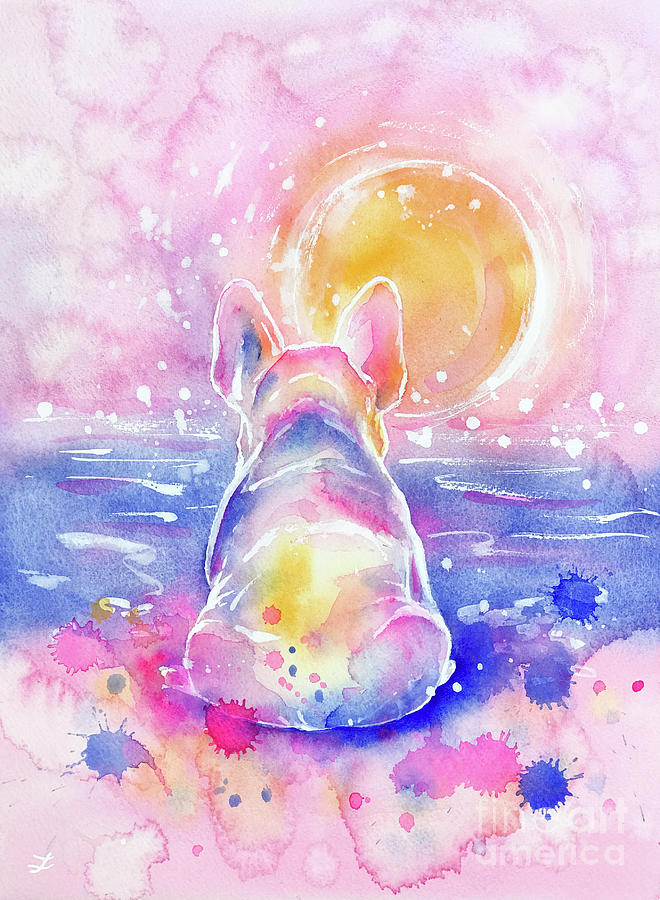 Frenchie On Vacation Painting