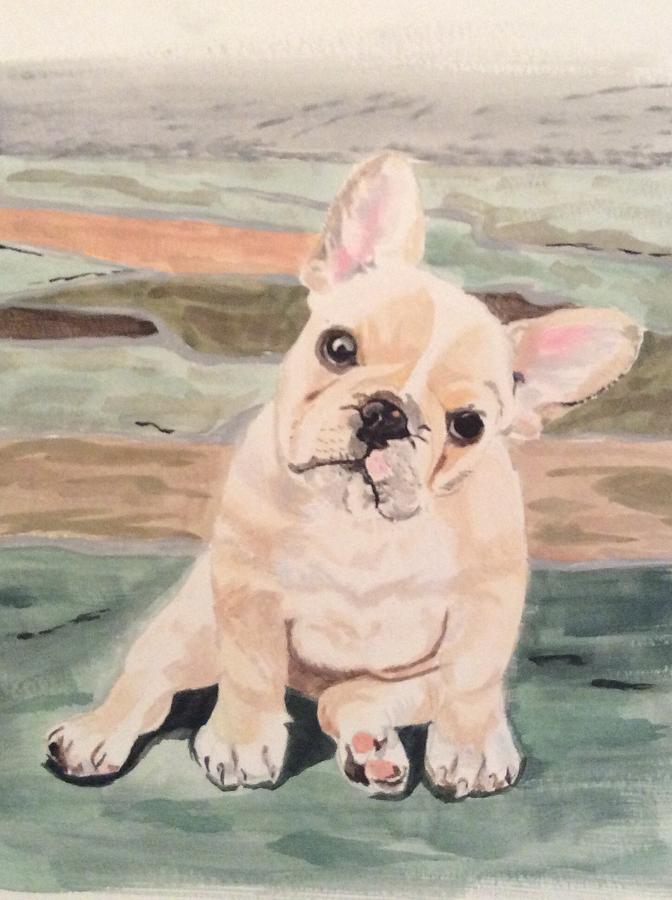 Frenchie Painting by Sonja Jones