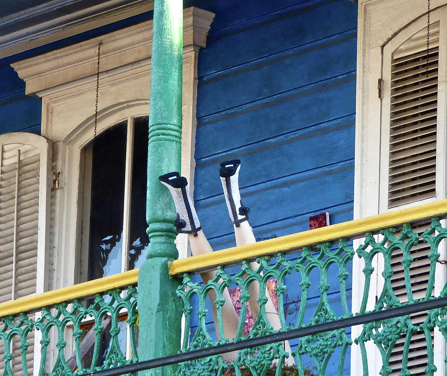 Frenchmen St.  Balcony Legs  Photograph by Amelia Racca