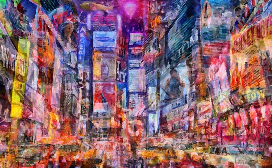 New York City Digital Art - Frenzy New York City by Caito Junqueira
