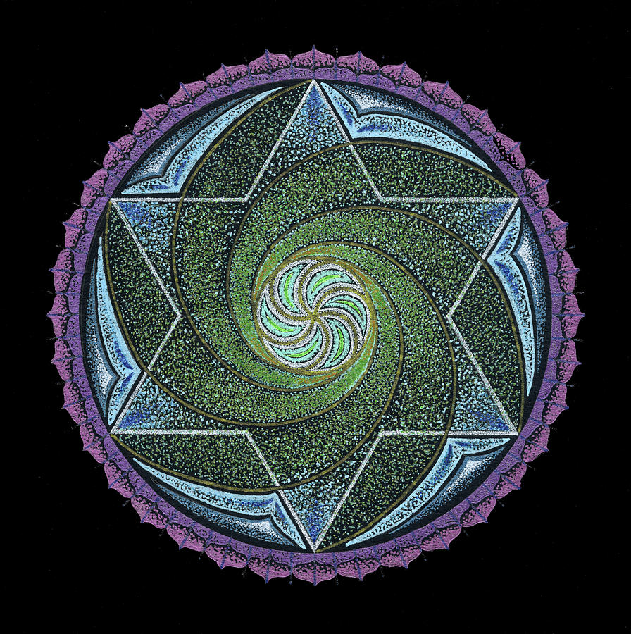 Healing Mandala Painting - Frequency Harmonizer - fine art prints by Keiko Katsuta
