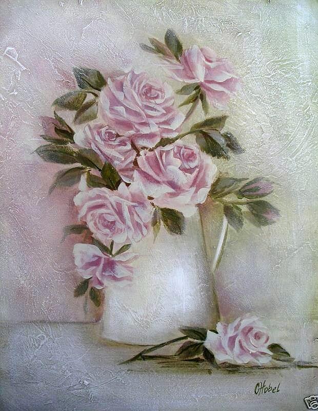 Fresco Roses Painting by Chris Hobel