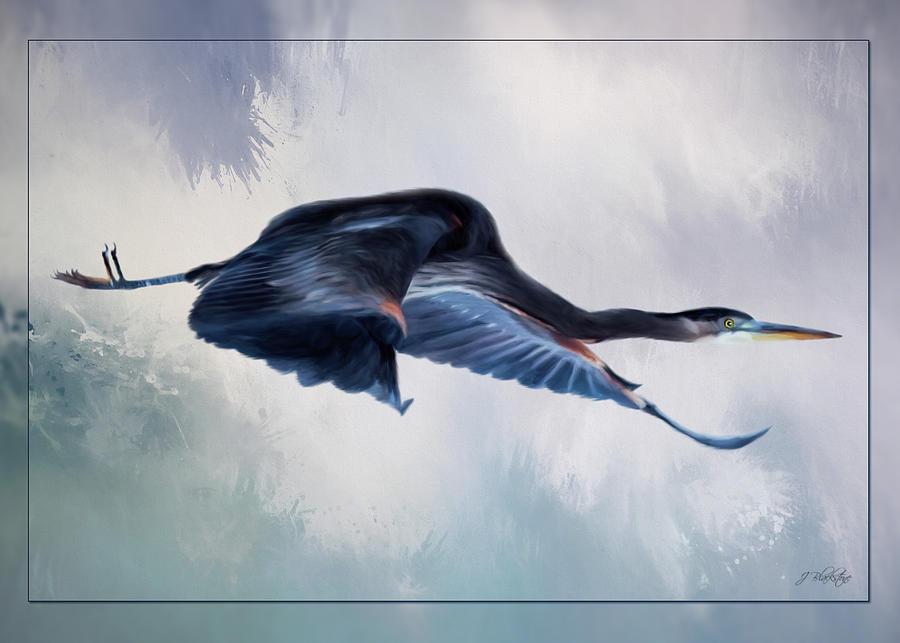 Fresh Beginnings - Heron Art Painting by Jordan Blackstone