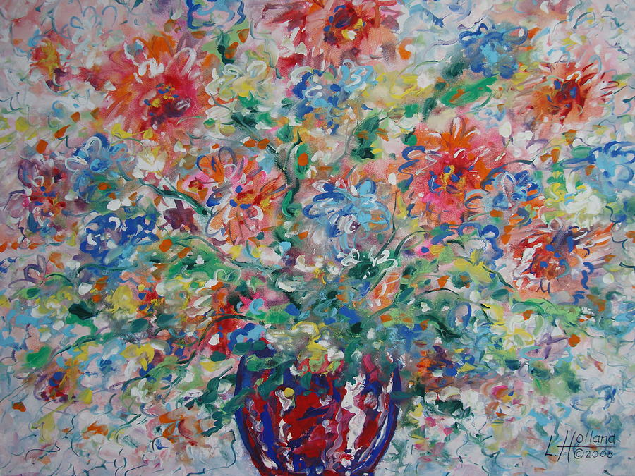 Fresh Bouquet Painting by Leonard Holland