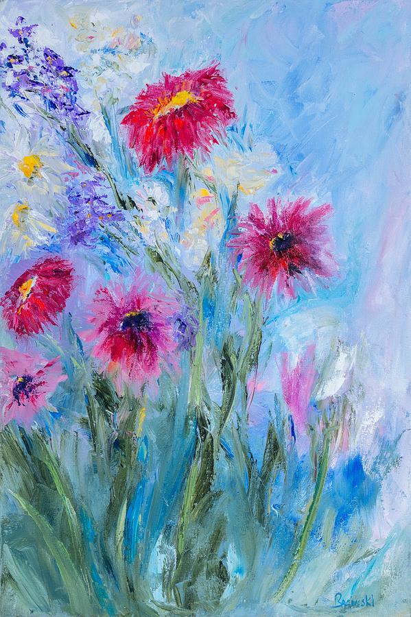 Summer Painting - Fresh Bouquet by Nancy Basinski