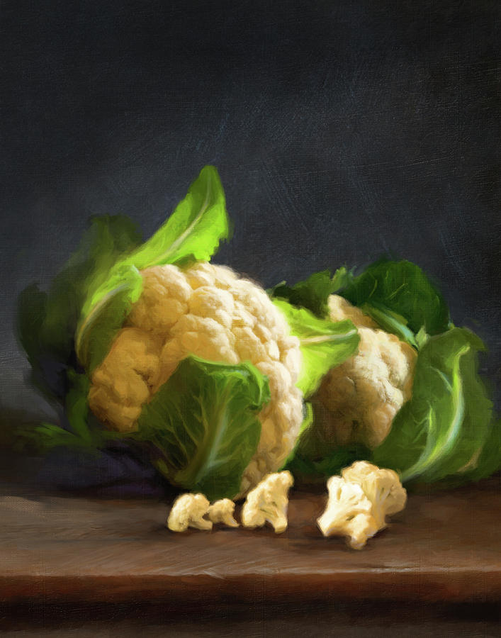 Fresh Cauliflower Painting by Robert Papp