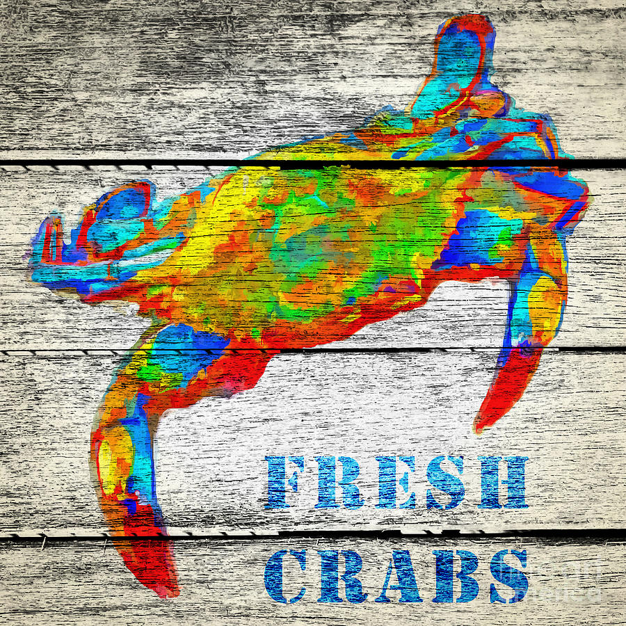 Sign Painting - Fresh Crabs by Edward Fielding