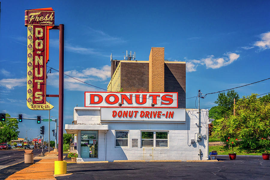 Fresh Donuts Route 66 St Louis DSC06007 Photograph by Greg Kluempers