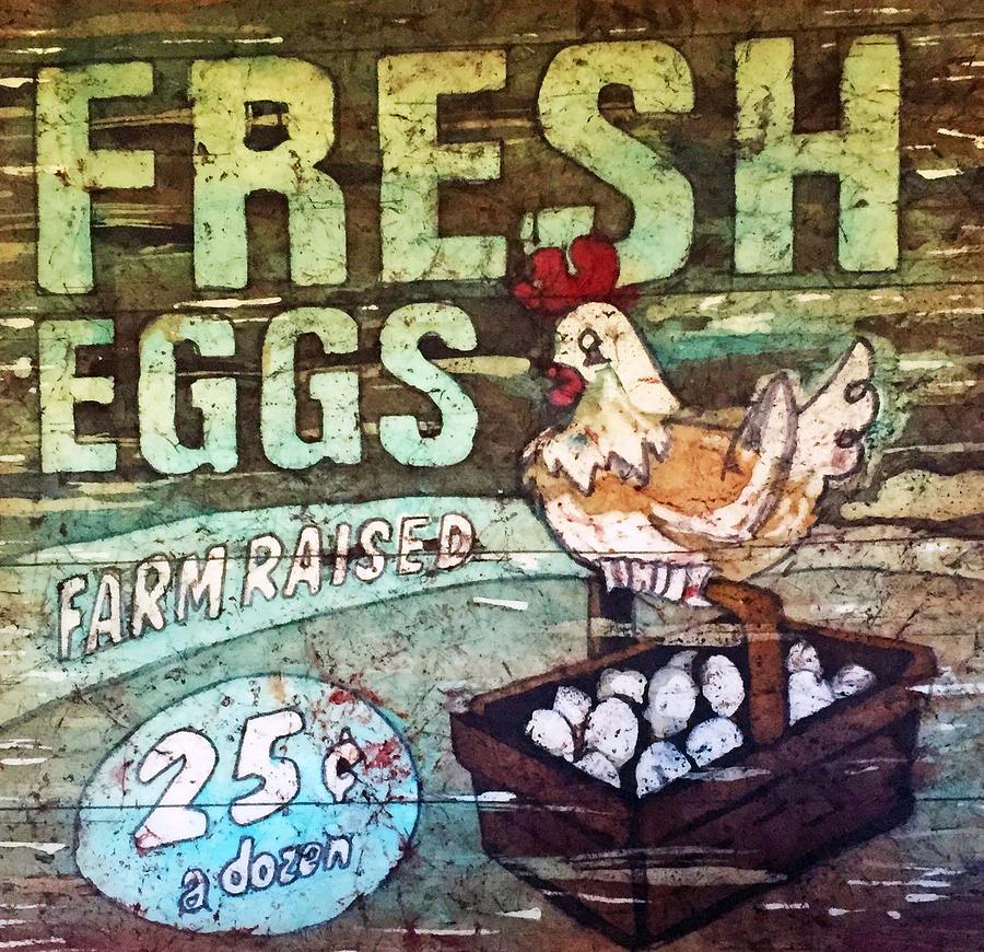 Fresh Eggs Painting by Diane Fujimoto