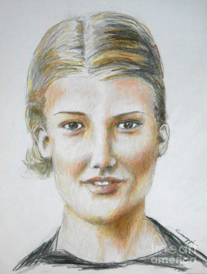 Fresh-Faced -- Portrait of Teenage Girl Drawing by Jayne Somogy