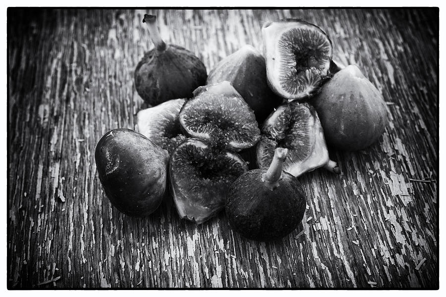 Fresh Figs - Black and White Photograph by Georgia Clare