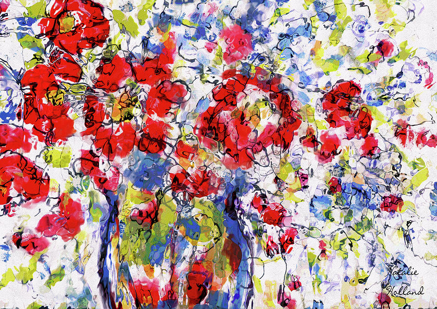 Fresh Flowers Painting by Natalie Holland