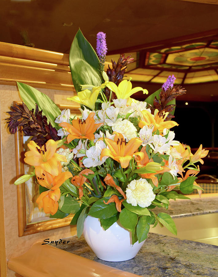 Fresh Flowers on the Grand Princess 1 Photograph by Floyd Snyder