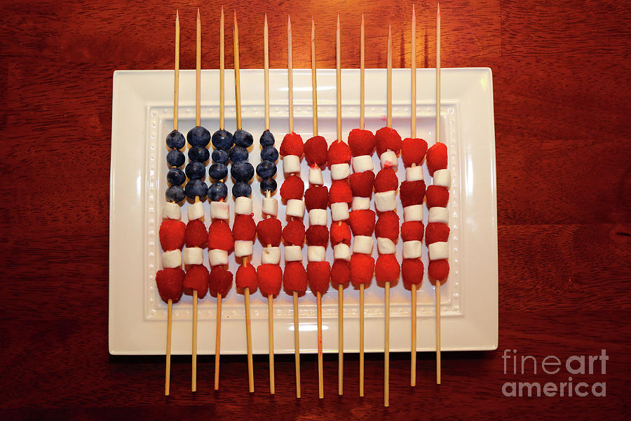 Fresh Fruit Stars and Stripes Photograph by James Brunker