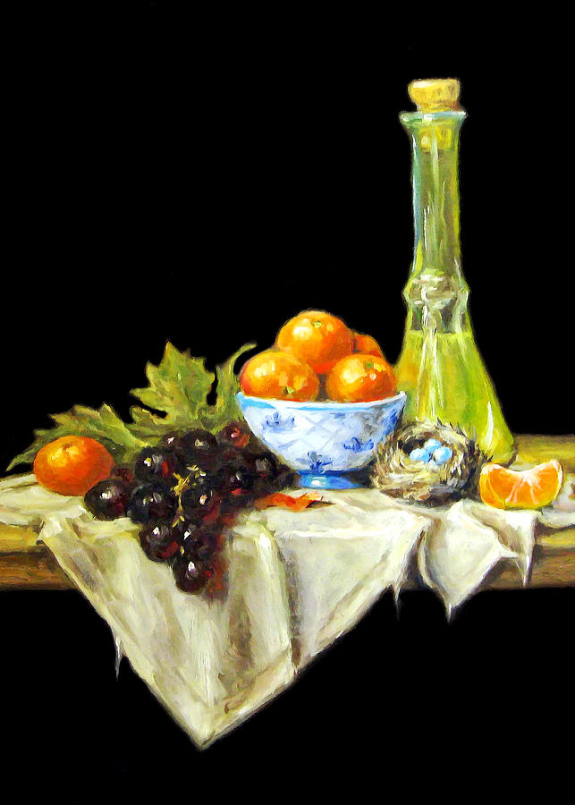 Fresh Fruits Painting by Munir Alawi