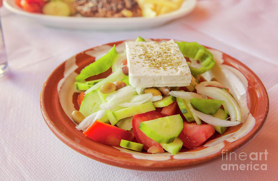 Fresh greek salad Photograph by Sophie McAulay