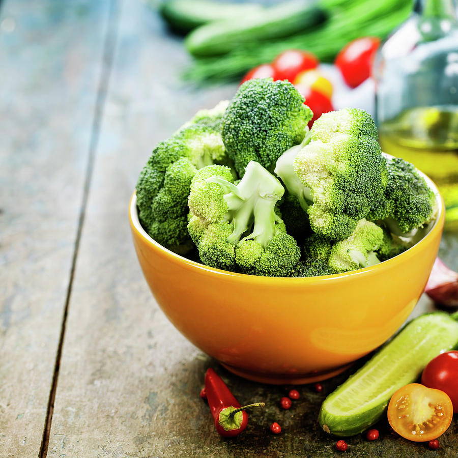 Fresh Green Broccoli And Organic Vegetables Photograph by Natalia ...