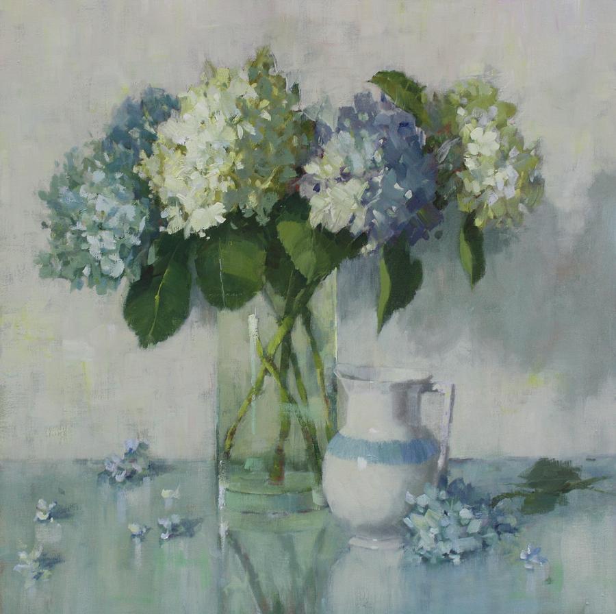 Fresh Hydrangea Painting by Hope Reis - Fine Art America