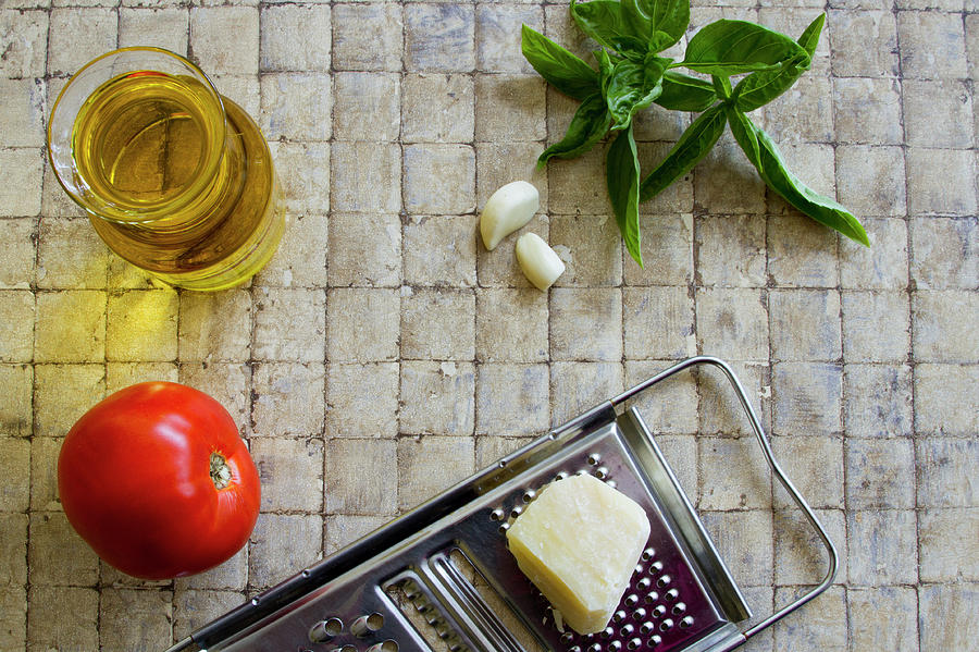 Fresh Italian cooking ingredients Photograph by Karen Foley
