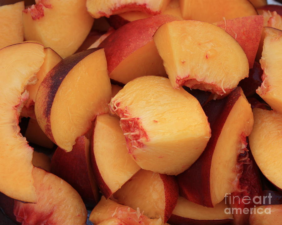 Peach Photograph - Fresh Peaches by Carol Groenen