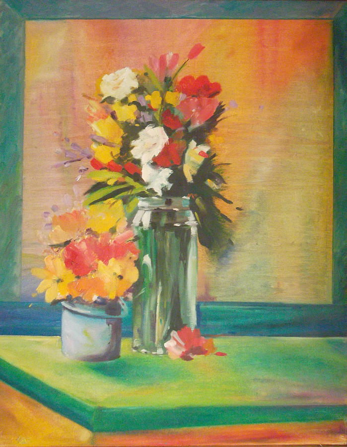 Fresh Picked Bouquet Painting by Susan  Esbensen