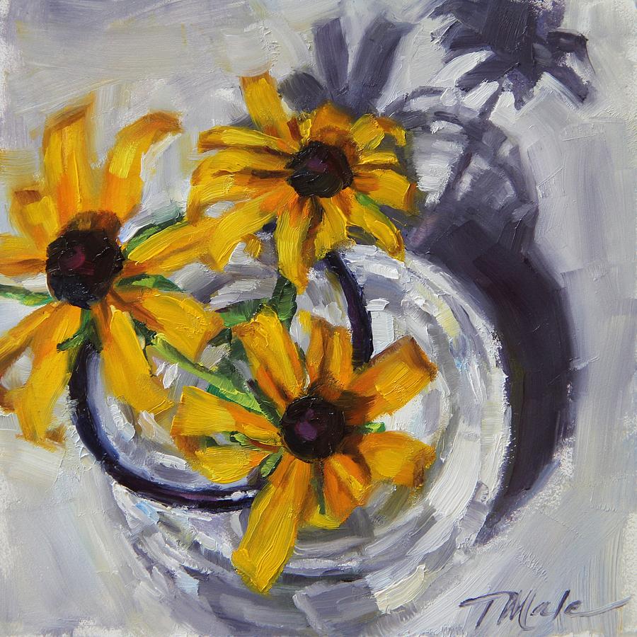 Fresh Picked Daisies Painting by Tracy Male
