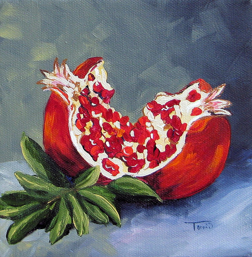 Fresh Pomegranate Painting by Torrie Smiley
